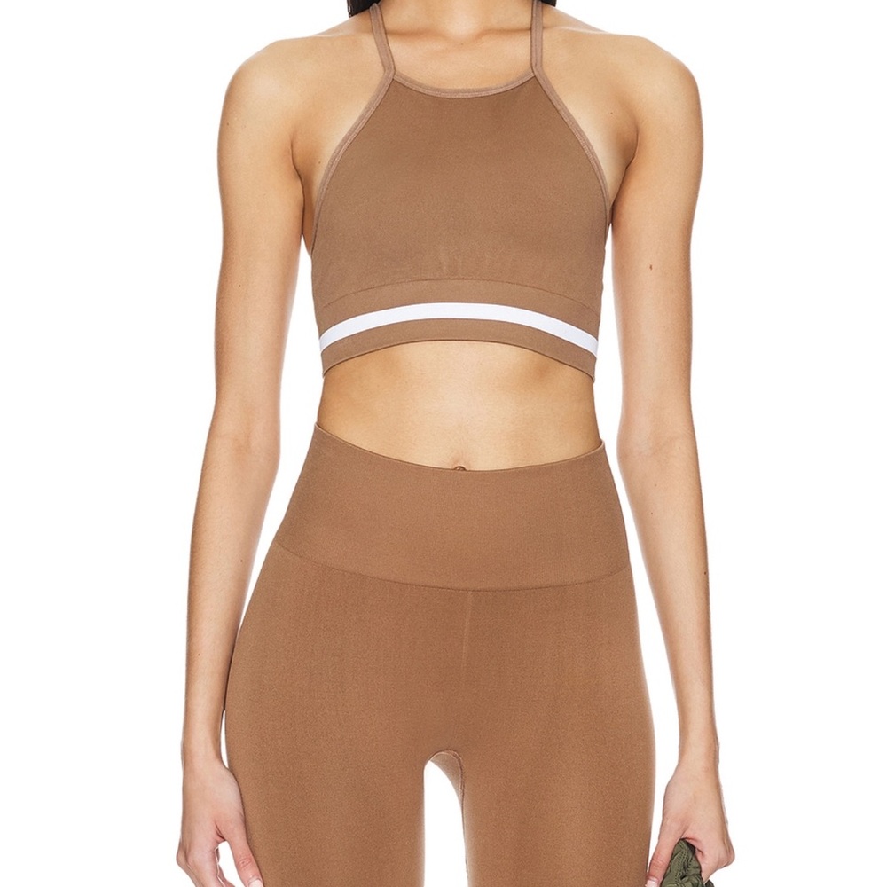 The upside brown set top and bottom